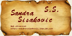 Sandra Šišaković vizit kartica